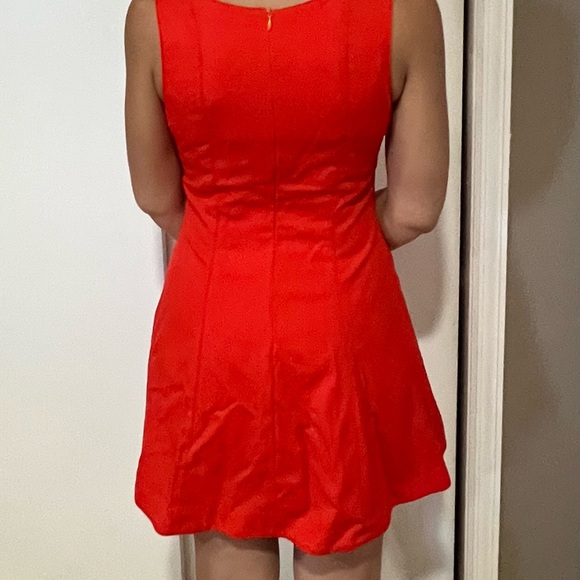 Elegant Red Sleeveless Dress - Picture 3 of 6